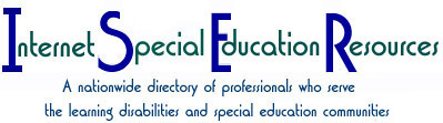 ISER
Logo: A nationwide directory of professionals who serve the
learning disabilities and special education communities